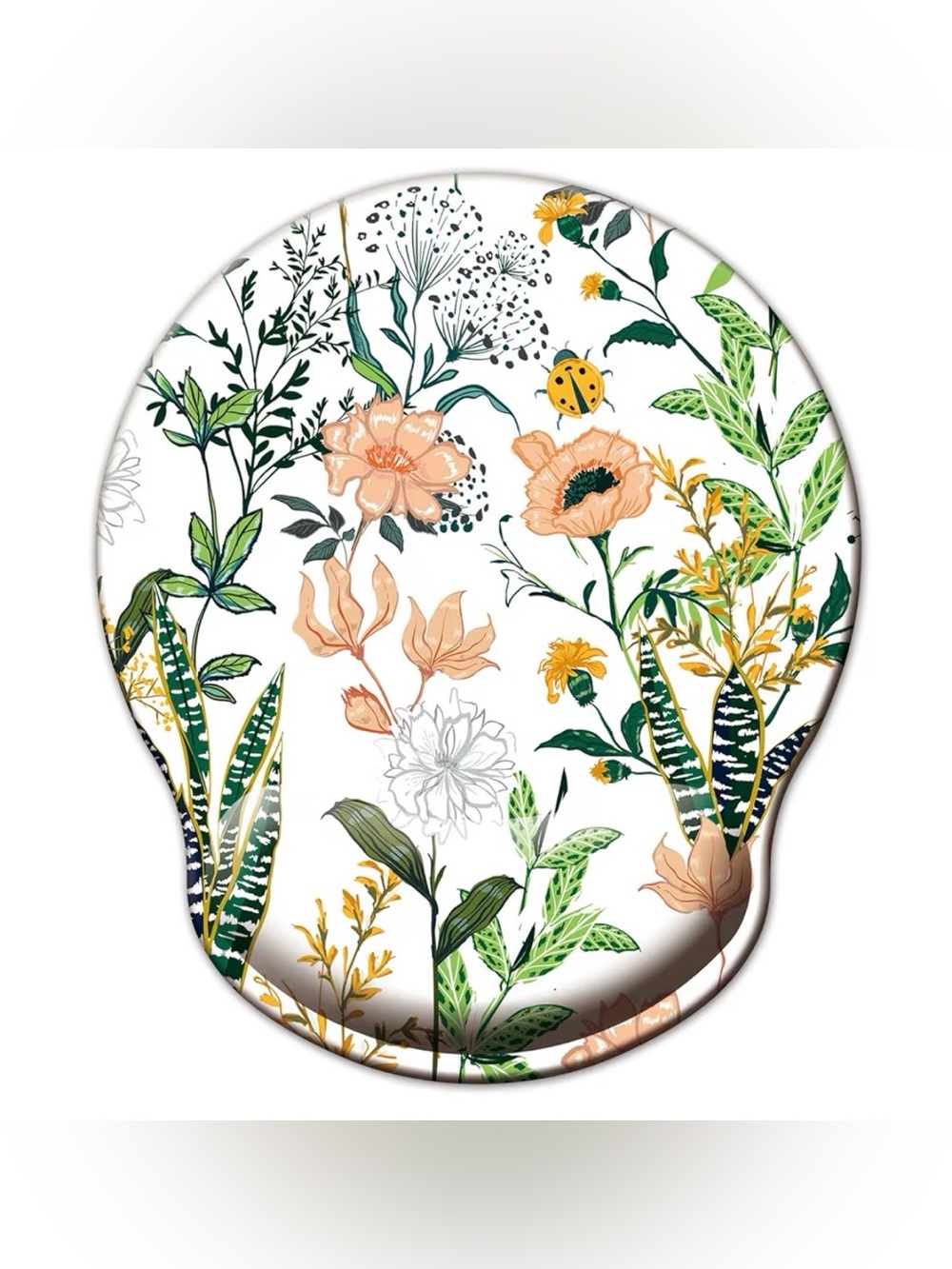 Ergonomic Floral Wrist Rest Mouse Pad Memory Foam Botanical Desk Accessory - Picture 3 of 9
